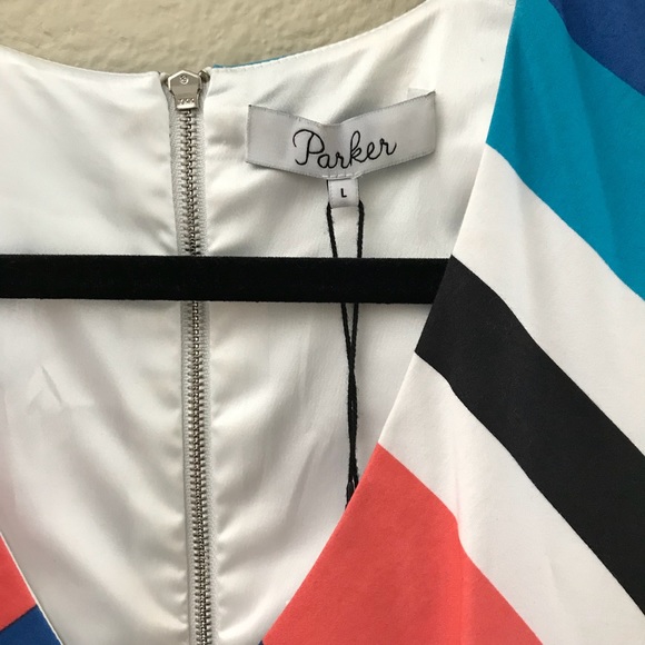 ✅ NWT Parker Striped Cutout Dress - Picture 7 of 9